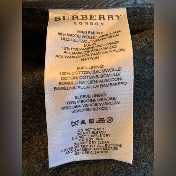 Burberry nwt new with tag trench coat graphite women’s 12 made in Italy - Picture 15 of 16